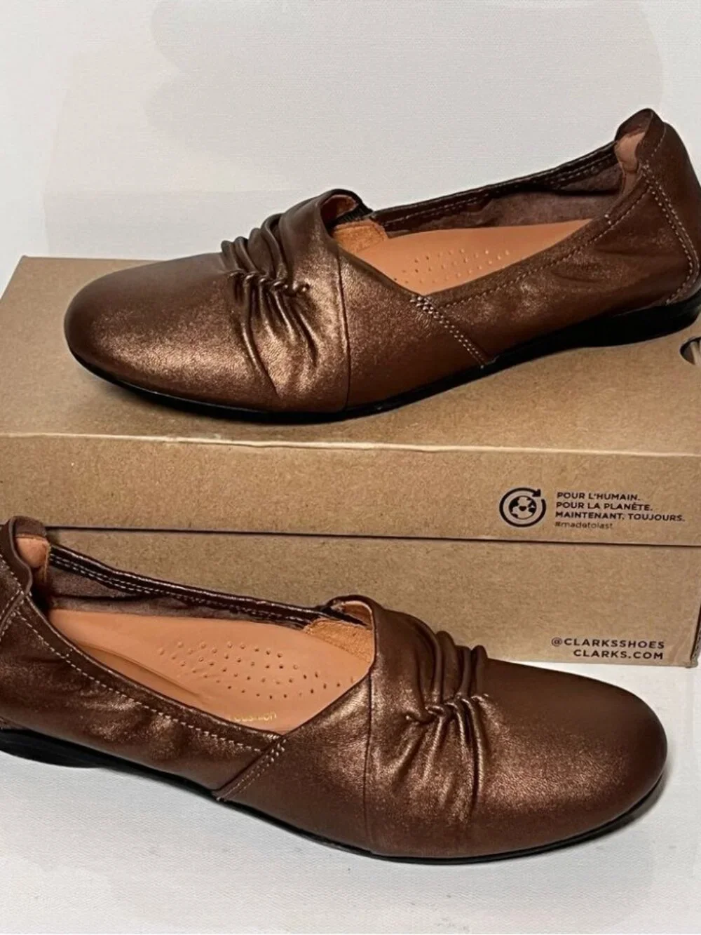 Clarks Rena Way Leather Flats